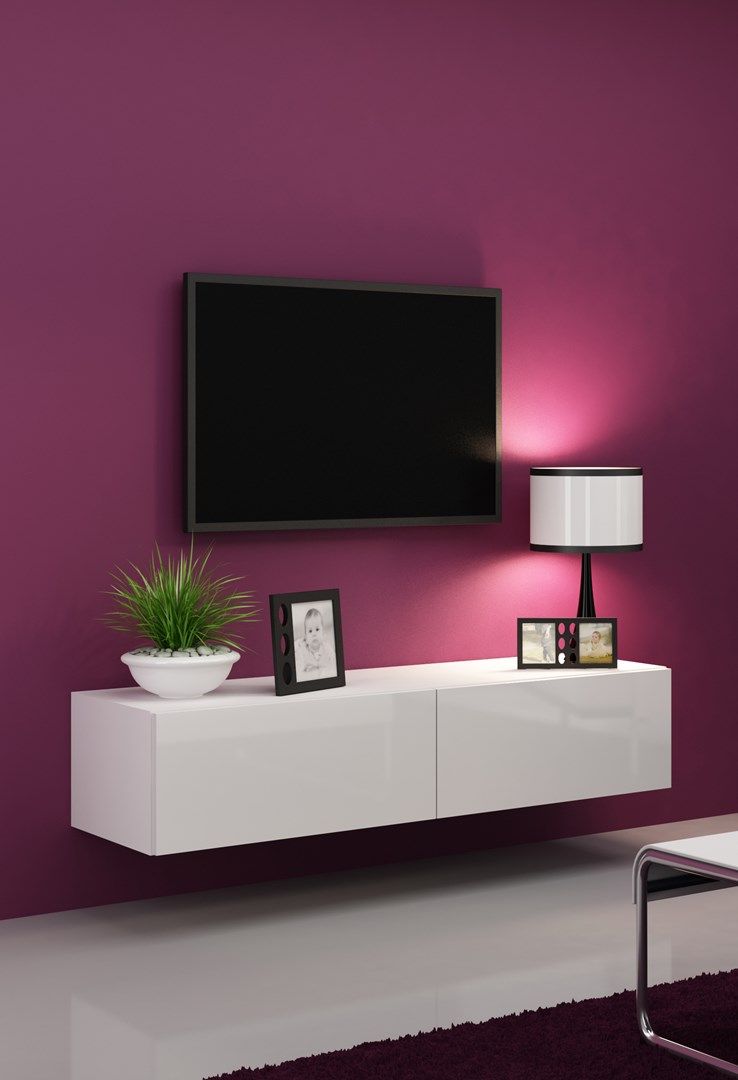 Komodë TV Cama Meble Vigo 140, 140 cm, e bardhë