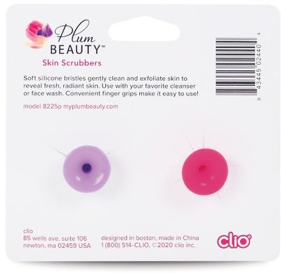 Pady eksfoliuese silikoni Unold Plum Beauty PLB-8225P, set 2 copë, për fytyrë, rozë dhe vjollcë