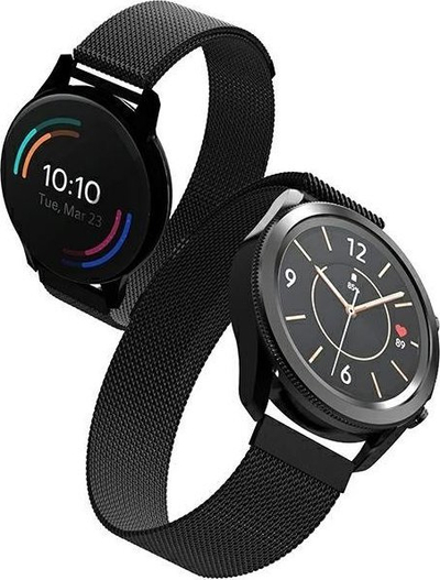 Rrip ore inteligjente Mercury Mesh për Apple Watch 38/40/41 mm, çelik inox, me magnet, i zi