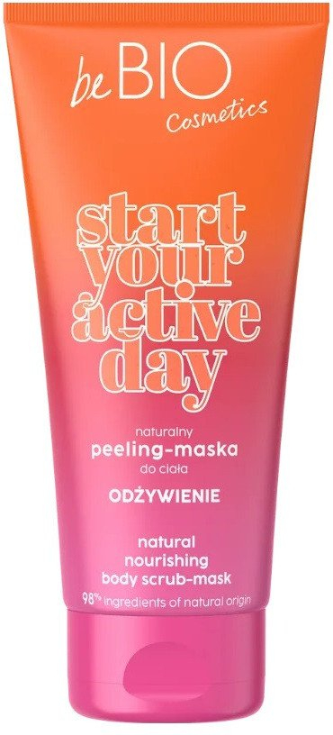 Maskë trupi Be Bio Biostart Your Active Day, peeling natyral, 200ml