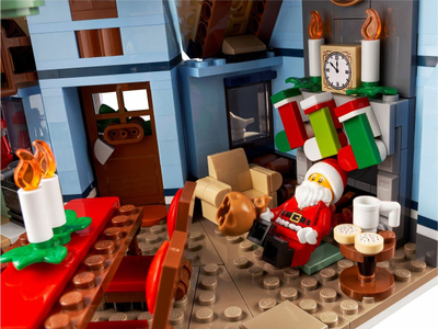 Set ndërtimi LEGO Creator Expert Santa's Visit 10293, 1445 copa, fshat dimëror, shumëngjyrësh