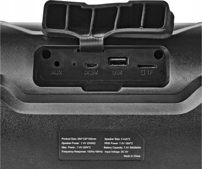 Altoparlant portativ Nedis Party Boombox, Bluetooth, 80W, IPX5, i zi