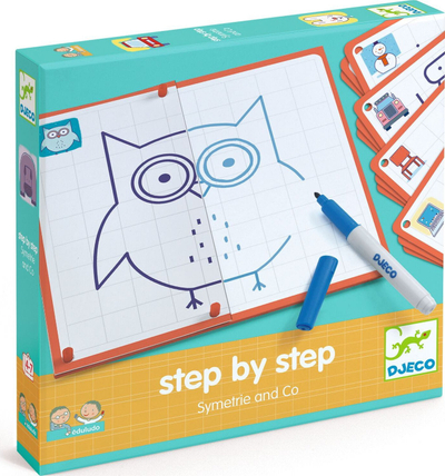 Lojë vizatimi Djeco Step by Step Symmetry and Co, edukative, 4+