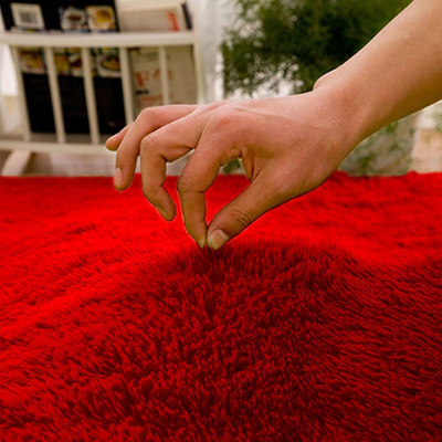 Tapet rrumbullak Strado Round Shaggy, 180x180 cm, BloodyRed, i kuq