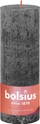 Set qirinj cilindër Bolsius Rustic Shine, 4 copë, 190x68mm, gri e errët
