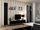 Komo TV Bed VIGO180, 180cm, MDF, e bardhë e zezë