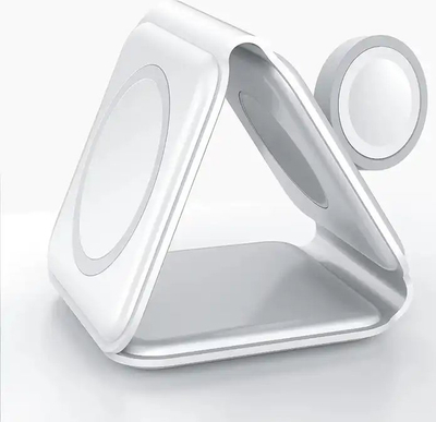 Karikues wireless 1stCOOL QI 3in1, MagSafe, 15W, USB-C, i bardhë