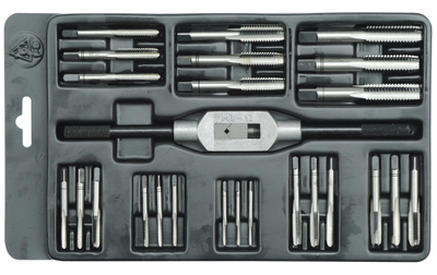 Set çekeçash me fileto Cztool, 25 copë, M3-M12, ngjyrë argjendtë