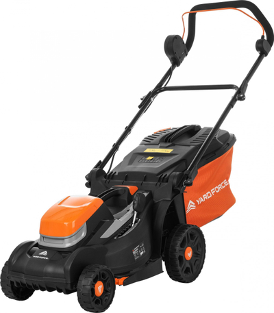 Kositëse bari Yard Force LM C34A-EU, bateri, gjerësi prerjeje 34 cm, portokalli e zezë