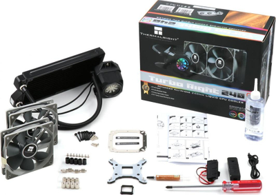 Ftohës uji për CPU Thermalright Turbo Right 240C, 240mm, ARGB, i zi