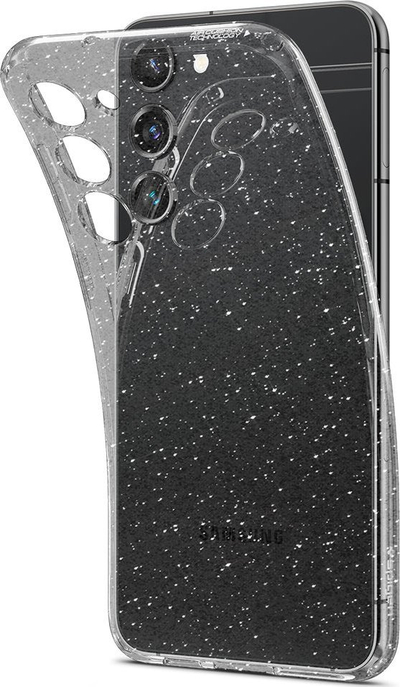Mbulesë telefoni Spigen Liquid Crystal Glitter për Samsung Galaxy S23, prej TPU fleksibël, transparente me shkëlqim