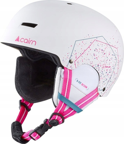 Helmet ski e snowboard Cairn Darwin, përmasë 53–54, me ajrosje, e bardhë me rozë