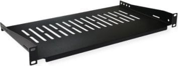 Raft Value për pajisje 19", 1U, kapacitet 10 kg, i zi