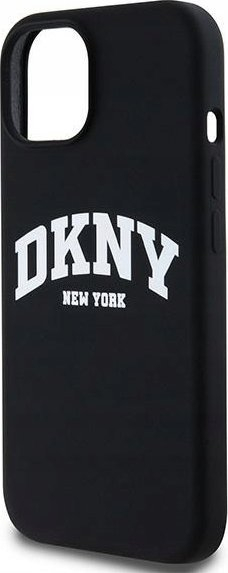 Kapak telefoni DKNY Liquid Silicone Arch Logo MagSafe për iPhone 12 / 12 Pro, silikon, i zi