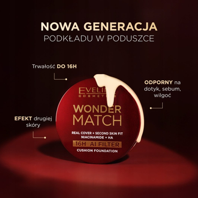 Fondatinë cushion Eveline Wonder Match, 04W Beige, 15ml