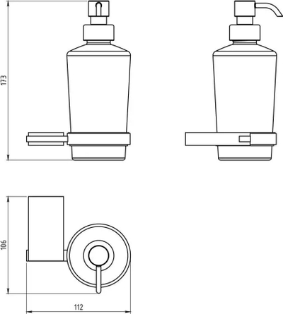 Dispenser sapuni Novaservis Metalia 9 0955.0, montim në mur, krom