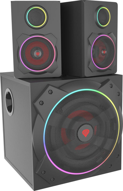 Bokse gaming Genesis Helium 800BT, 2.1, 60W RMS, Bluetooth, të zeza