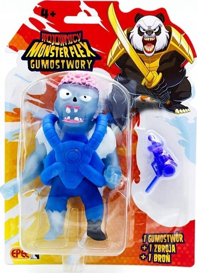 Figurë lodër Epee Monsterflex Warriors Space Zombie, super elastike, me armë lodër, blu