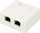 Prizë murale rrjeti Extralink, 2x RJ45, CAT5E STP, e bardhë