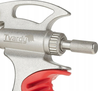 Пиштол за полиуретанска пена Tvardy T00222, метален, ергономска рачка, сребрено црвен
