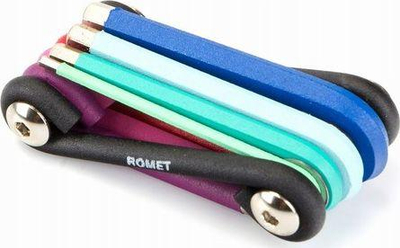 Сет сервисни клучеви за велосипед Romet 10-функции, цврст челик, компактен дизајн, шарен
