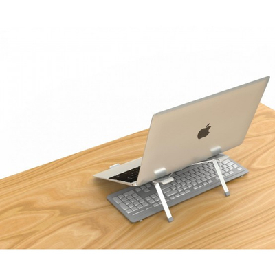 Stativ laptopi Serioux SRXNCPU2, deri 15.6", alumini, i argjendtë