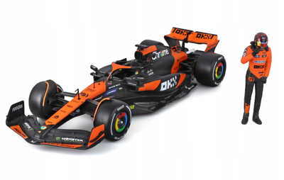 Maket автомобил Bburago F1 McLaren MCL38 2024 Piastri, размер 1:24, die cast, повеќебоен