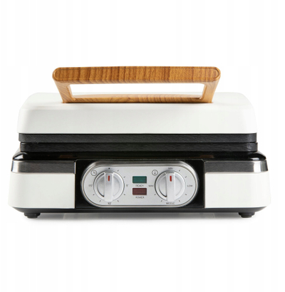 Makinë waffle Domo DO9280W, 1400W, me shtresë qeramike, e bardhë