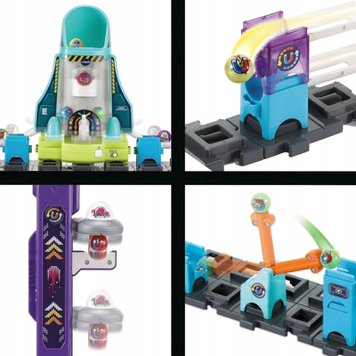 Set lojrash VTech Marble Rush Space Magnetic XL300 E, magnetik, për kalamaj 4–12 vjeç, shumngjyrësh