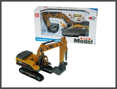 Играчка багер HIPO 83015, 18 cm, размер 1:50, портокалова и црна