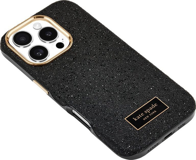 Maskë telefoni Kate Spade Crystal Pave me MagSafe për iPhone 16 Pro, Nightfall e zezë