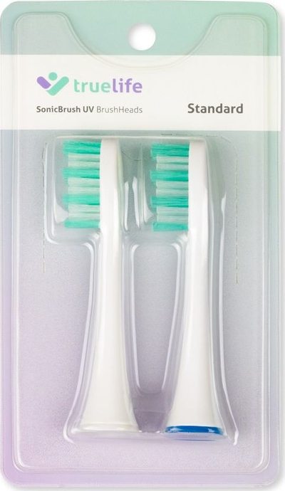 Kokë furçe elektrike TrueLife SonicBrush UV Standard, set me 2 copë, të bardha