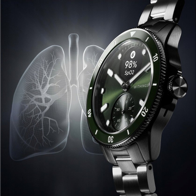 Ora inteligjente hibride Withings ScanWatch Nova, 42mm, matje temperature, jeshile
