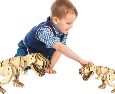 Puzzle druri 3D Hao Xiang Age of Dinosaurs Tyrannosaurus Rex, 50 pjesë, 6+, ngjyrë natyrale