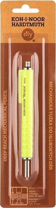 Laps mekanik Koh i Noor për vrima të thella, 2.5mm, i verdhë
