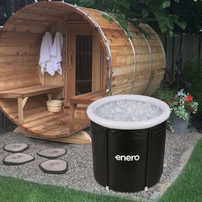 Vaskë akulli Annox Ice Bath Deluxe 630L, portative, e zezë
