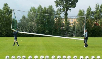 Rrjetë porte futbolli Yakima 100264, 7.32 x 2.44 m, 4 mm, e bardhë