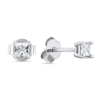 Vathë stud argjendi Brilio Silver EA592W, kubik zirkoni transparent, argjendtë