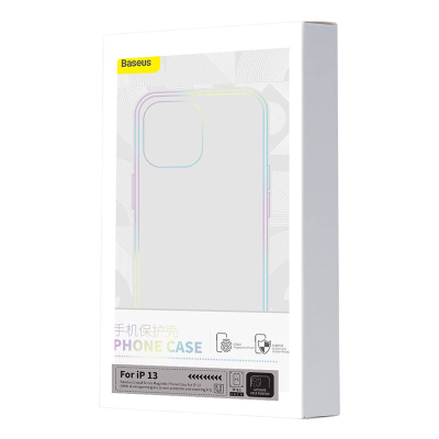 Kuti telefoni Baseus Magnetic Crystal Clear për iPhone 13 (transparent) me mbrojtës ekrani të gjithë xhamit të temperuar dhe kit pastrimi