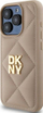 Kapak telefoni DKNY DKHCP15XPQDSLE për iPhone 15 Pro Max 6.7", dizajn quilted, bezhë