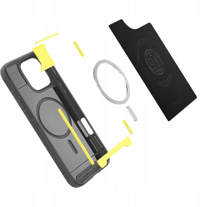 Mbrojtëse telefoni Spigen Rugged Armor MagSafe për iPhone 17 Pro, gri