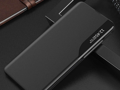 Kapak telefoni Alogy Smart View Cover për Samsung Galaxy S21 Plus, me dritare anësore, bëhet dhe si stand, i zi