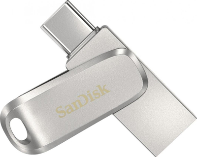 USB SanDisk Ultra Dual (SDDDC4-064G-G46), 64GB, e argjendtë