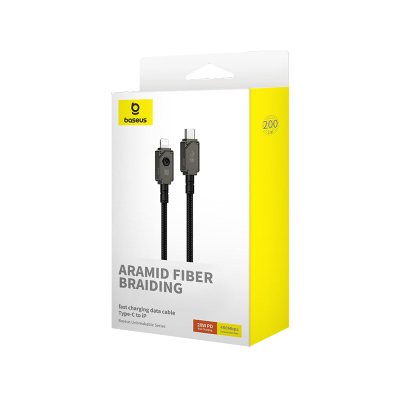 Kabllo karikimi Baseus Unbreakable USB C në Lightning, 20W, 2m, e zezë
