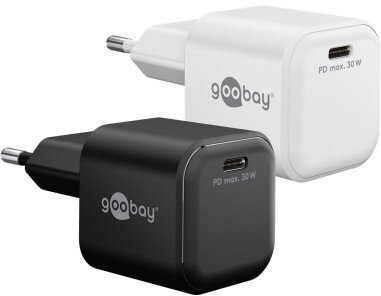 Karikues muri Goobay USB C PD GaN Fast Charger Nano, 30W, karikim i shpejtë, i zi