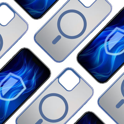 Kapotë 3MK Frosty MagCase për iPhone 12 Pro Max, MagSafe, blu e tejdukshme