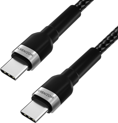 Kabllo USB C Wozinsky WNBCC2, USB C me USB C, PD 65W, 2 m, e zezë