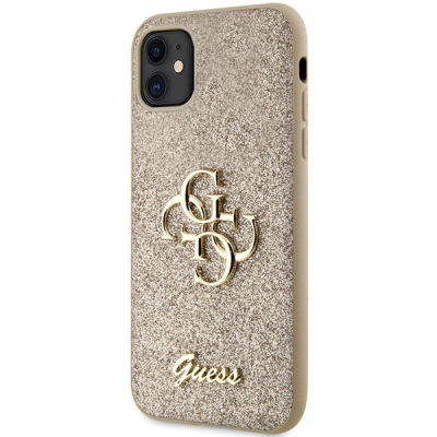 Këllëf telefoni Guess GUHCN61HG4SGD për iPhone 11 Xr, 6.1", me xixa, ari