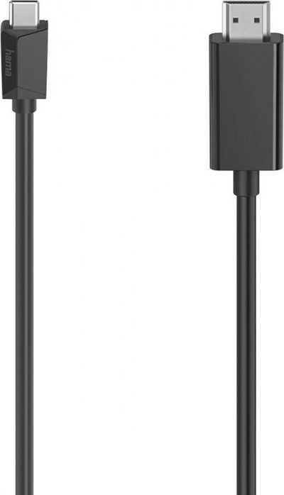 Kabllo Hama (002007180000), USB-C - HDMI, 4K, 1.5m, e zezë