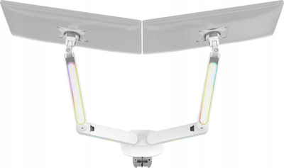 Krah monitori i dyfishtë Deltaco Gaming WA96, 17"-32", RGB, i bardhë